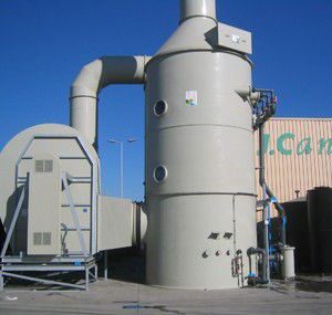 Газопромыватель влажный тип, 100 - 150 000 m³/h, PLASTOQUÍMICA, S.L.